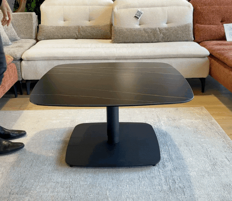 Table céramique pied central