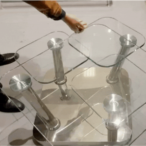 Table extensible en verre