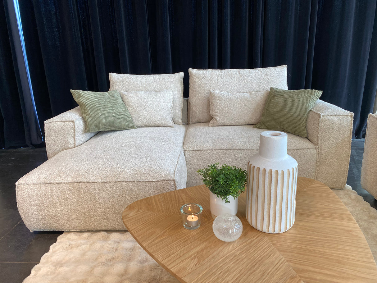 Beige corner sofa 237x163cm - Lievelle