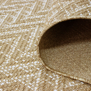Tapis d'extérieur beige à motif - Belize