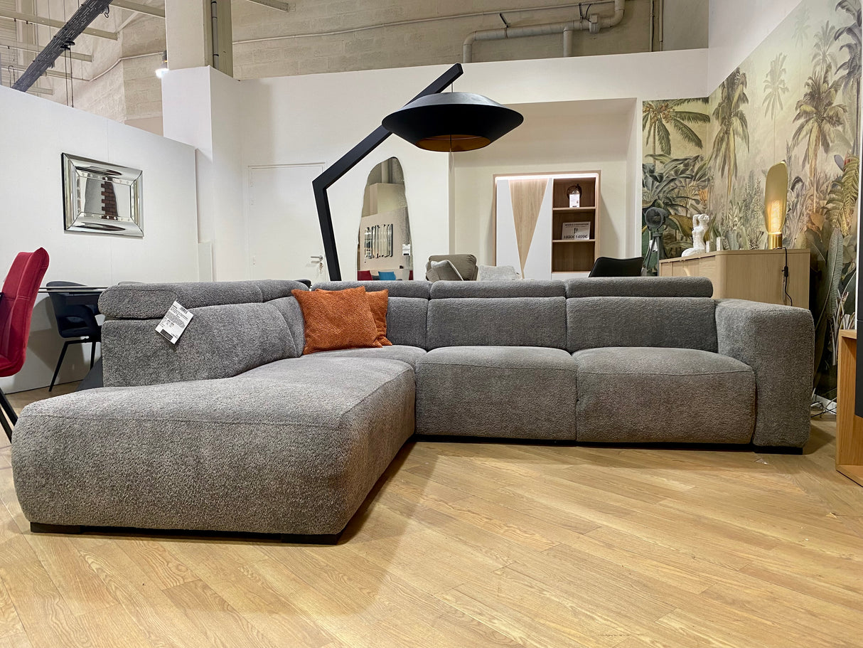 Grey relax corner sofa EXPOSITION 284x235cm - Faster
