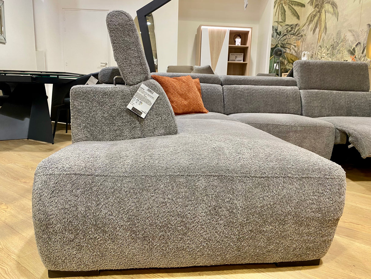 Grey relax corner sofa EXPOSITION 284x235cm - Faster