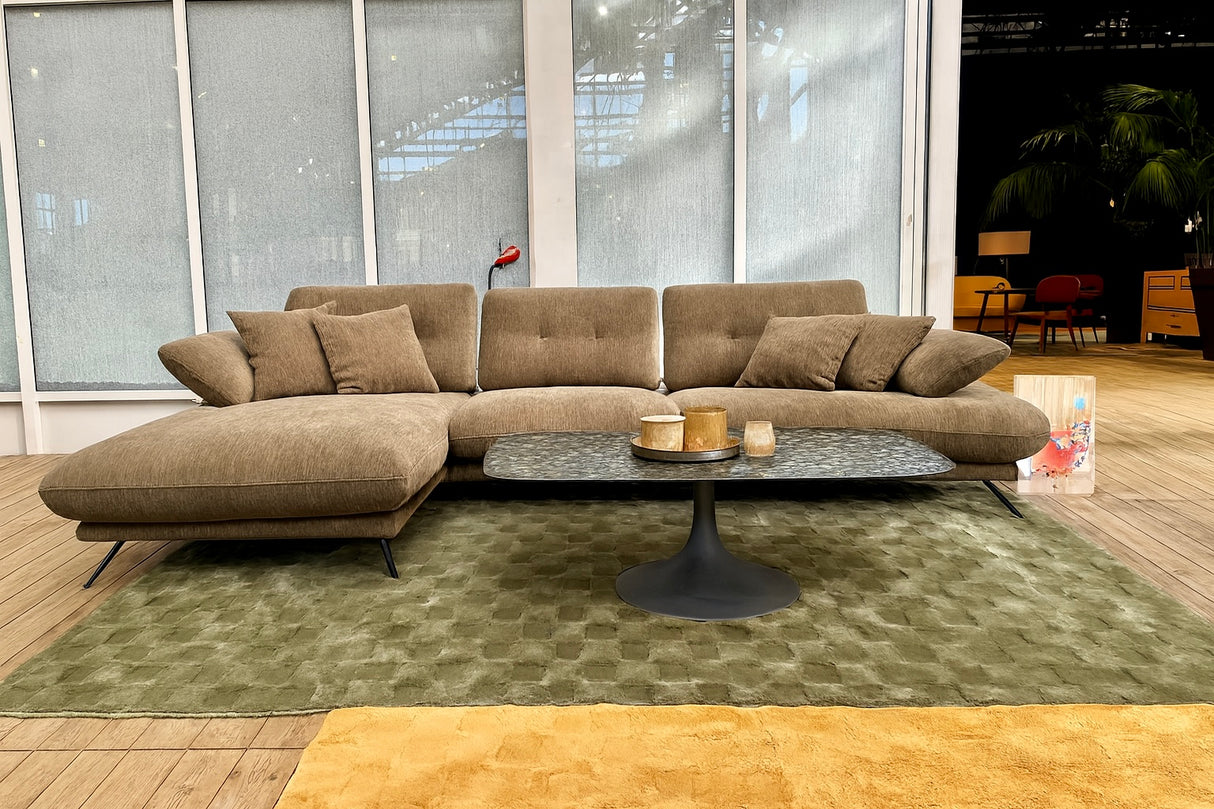 Leather corner sofa 1 relax 273x232cm - Flavia