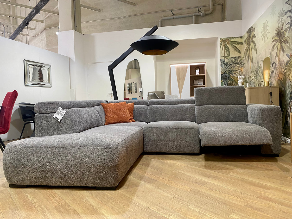 Grey relax corner sofa EXPOSITION 284x235cm - Faster