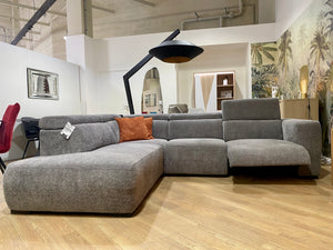 Grey relax corner sofa EXPOSITION 284x235cm - Faster