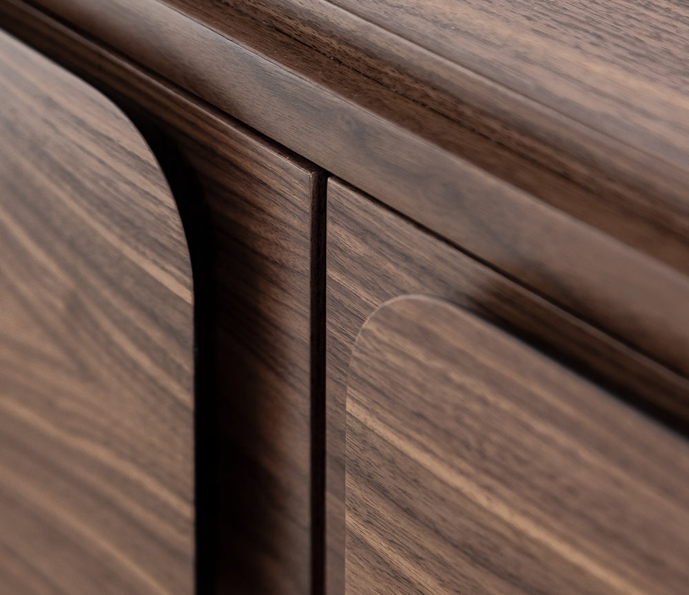 Zoom détail du Buffet de salle à manger bois et noyer - Zagas - Souffle d'intérieur