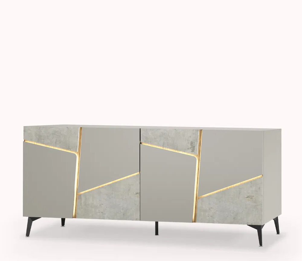 Buffet de salle à manger laqué 4 portes - Animovel - Souffle d'intérieur