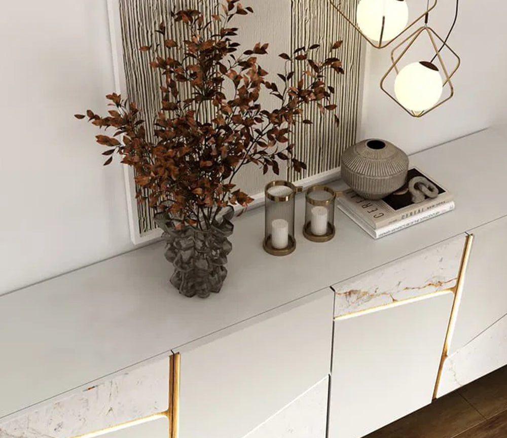 Buffet de salle à manger laqué 4 portes - Animovel - Souffle d'intérieur