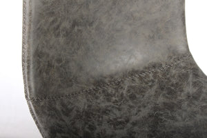 High chair in gray faux leather - Ozany