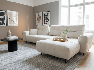 White loopback corner sofa - Melania