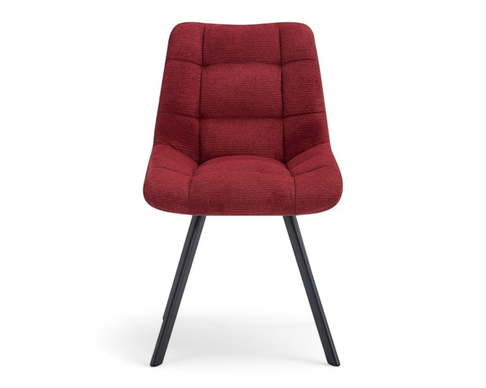 Chaise de salle à manger moderne couleur rouge vibrante - Rousseau - Souffle d'intérieur