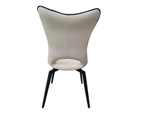Chaise pivotante pieds metal beige design - Souffle d'intérieur
