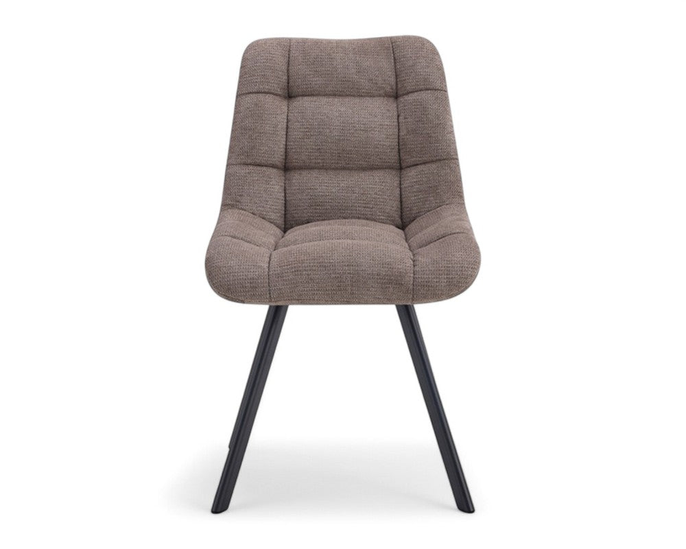 Chaise salle à manger en tissu couleur poivre design - Rousseau - Souffle d'intérieur