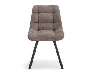Chaise salle à manger en tissu couleur poivre design - Rousseau - Souffle d'intérieur