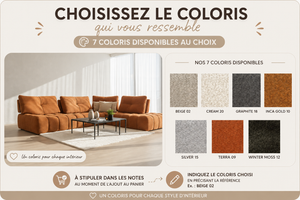 Canapé d’angle avec dossiers avance-recule – Cassia