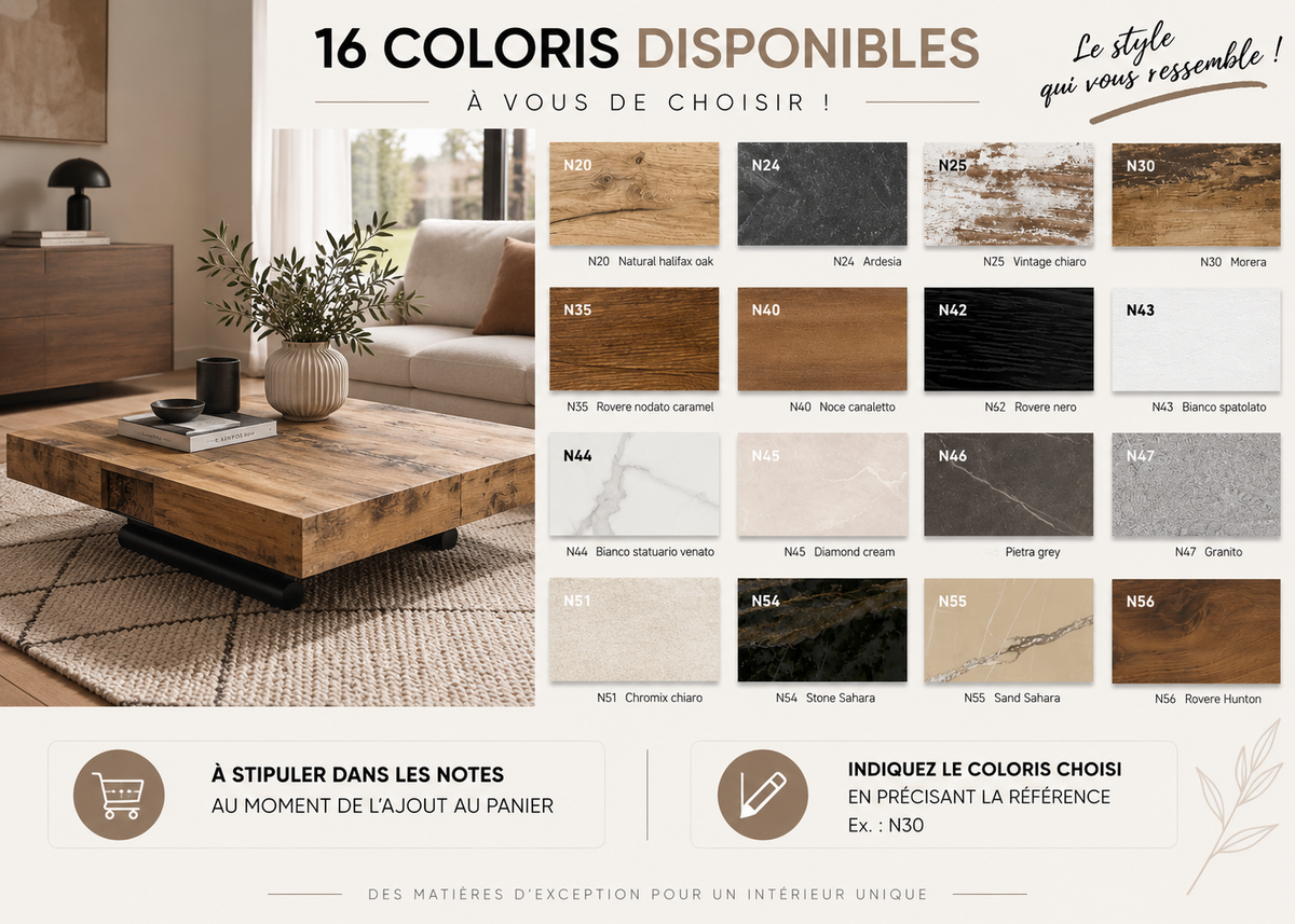Table basse relevable et transformable - Diario