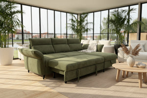 Canapé d'angle avance recule convertible - Virginie