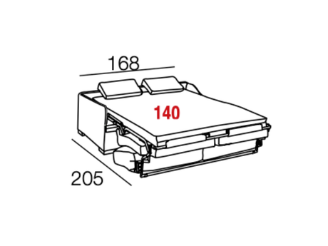 Dimensions canapé convertible jaune moutarde 3 places rapido 140x195