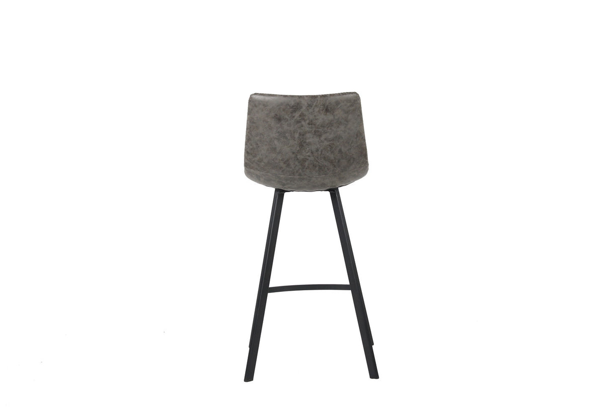 High chair in gray faux leather - Ozany