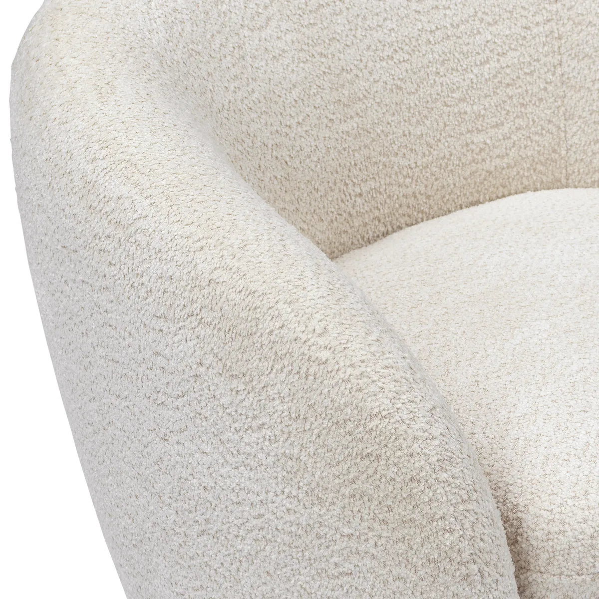 Fauteuil bouclette blanc - Assia