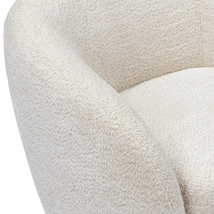Fauteuil bouclette blanc - Assia