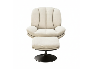 Fauteuil en tissu pivotant de salon - Lisa