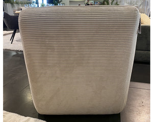 Fauteuil en velours côtelé beige pivontant - Souffle d'intérieur