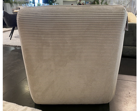 Fauteuil en velours côtelé beige pivontant - Souffle d'intérieur