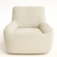 Fauteuil Marco - vue face - velours côtelé beige