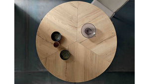 Table Icaro Altacom – ouverture pivotante du plateau en table ronde