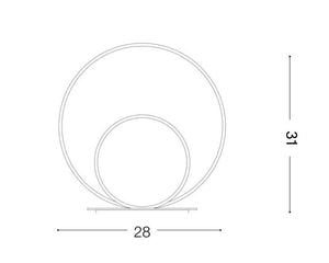 Lampe à poser design de table ronde led blanche - Ozo-Lampes à LED-SOUFFLE D’INTÉRIEUR