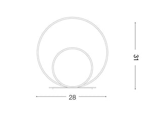Lampe à poser design de table ronde led doré -  SOUFFLE D'interieur