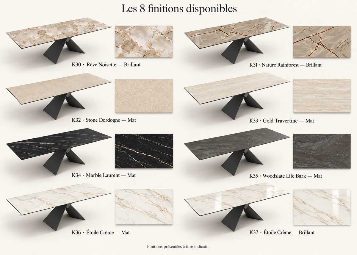 Table extensible céramique pied central - Sintesi