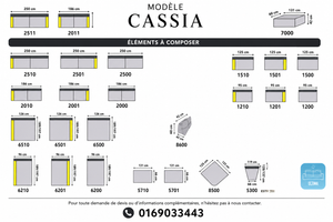 Corner sofa forwards and backwards 315x284cm - Cassy