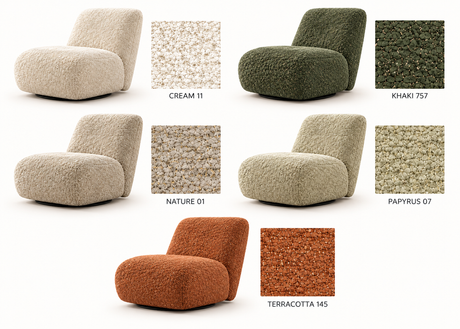 fauyteuil pivotant bouclette