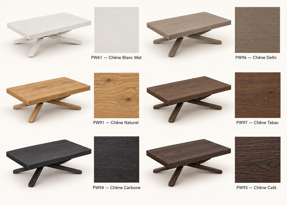 Table basse relevable et extensible en bois - Su&Giù Ozzio