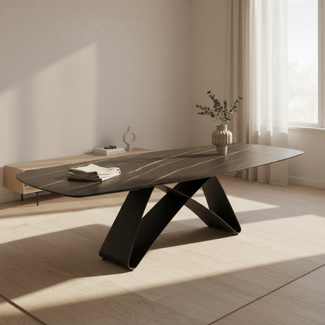 TABLE CERAMIQUE MARBRE RALLONGE EXTENSIBLE