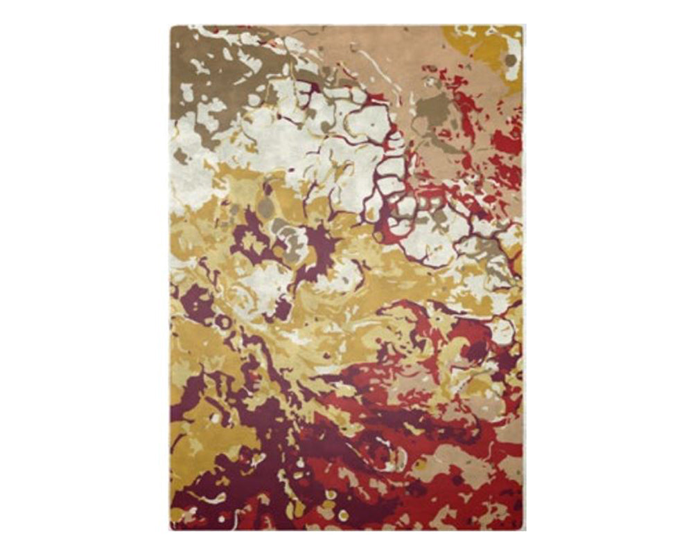 Tapis salon coloré jaune rouge  - Salgueiro rugs - Souffle d'Intérieur