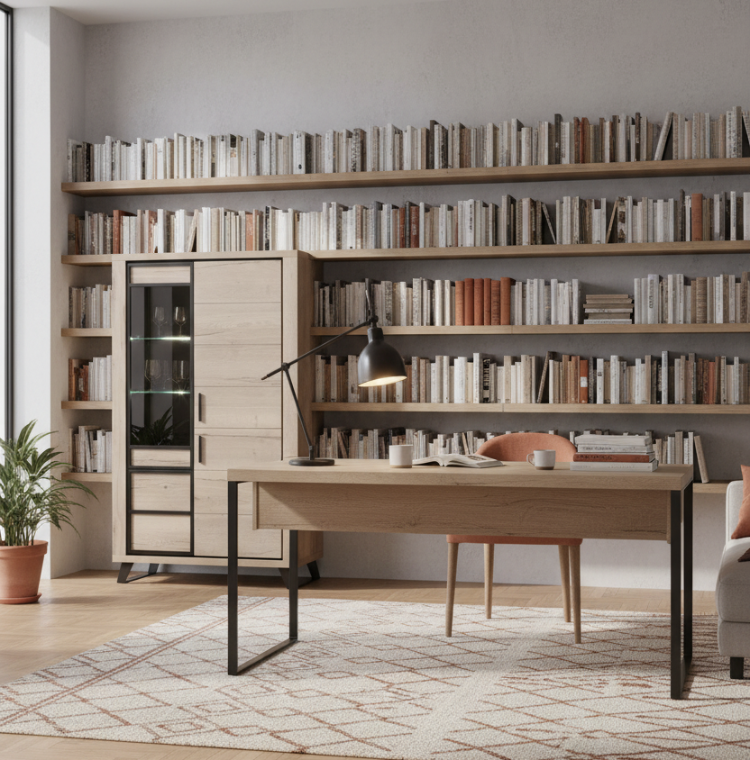 Ambiance bureau bibliothèque