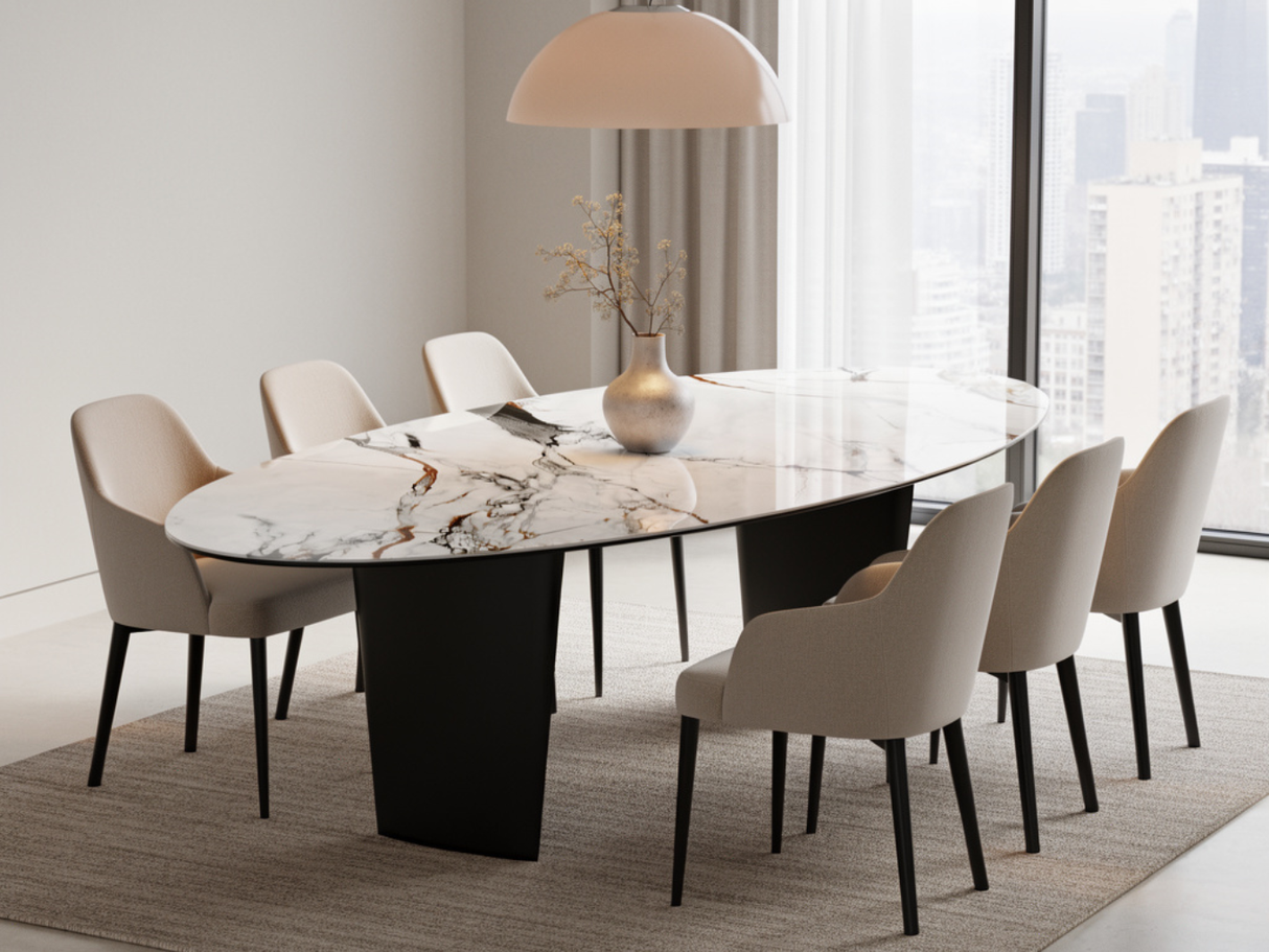 Oval ceramic table 240cm to 320cm - David