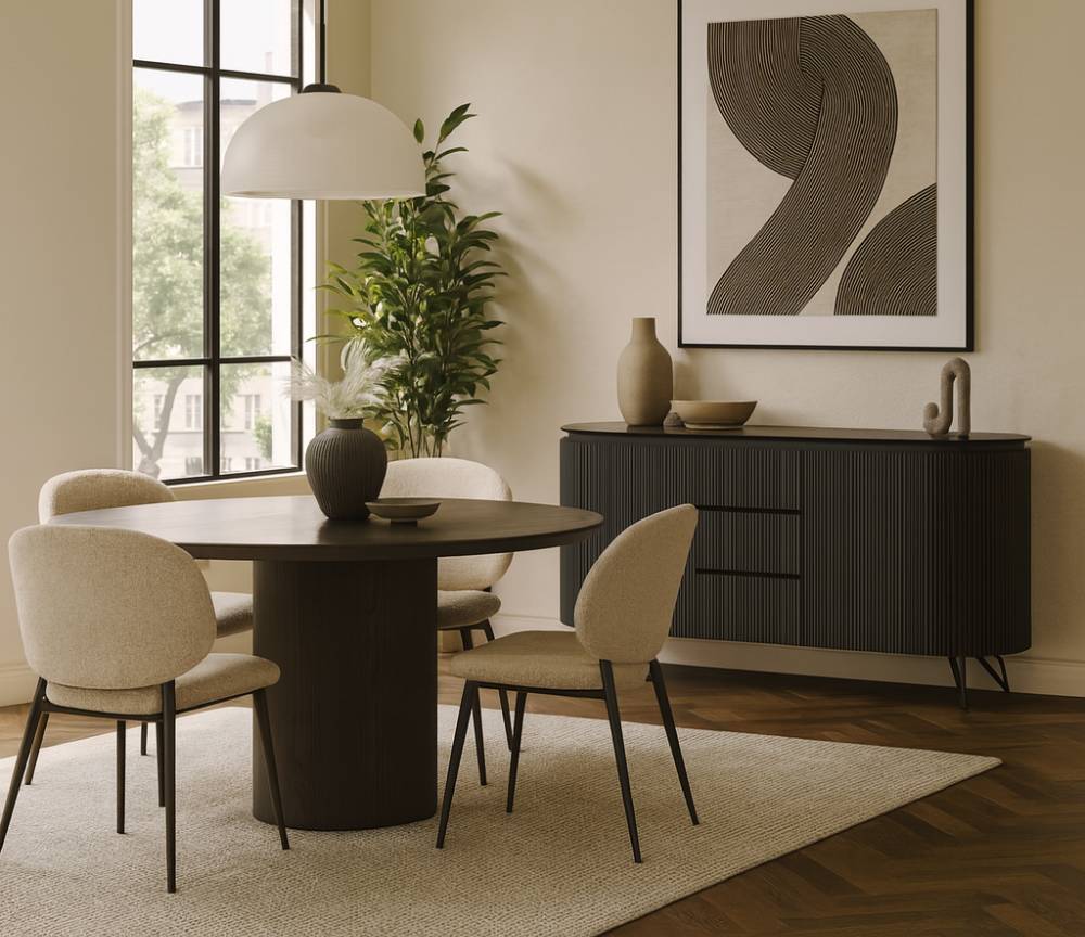 Buffet bas gris laque - Mohara