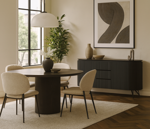 Buffet bas gris laque - Mohara