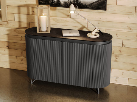 Buffet bas Columbus Akante 130 cm à 2 portes, plateau céramique