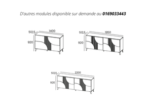 Buffet bas blanc et bois - Marquis