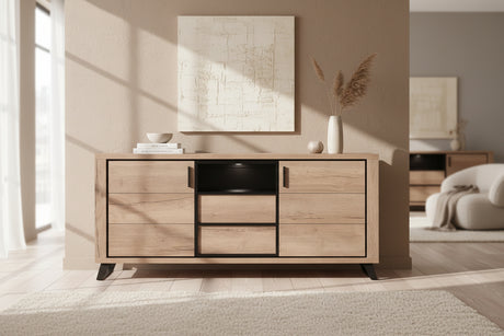 buffet bas de salle a manger en bois