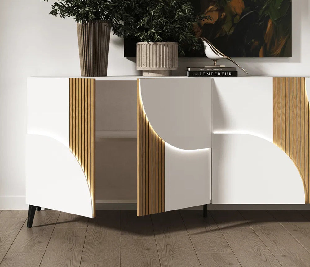 Buffet bas enfilade bahut blanc - Marquise- Animovel - Souffle d'intérieur