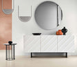 buffet blanc laqué salon design - Souffle d'intérieur