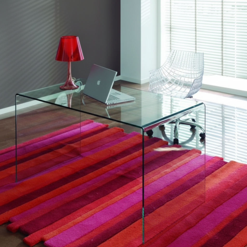 Bureau design en verre pour espace de travail moderne