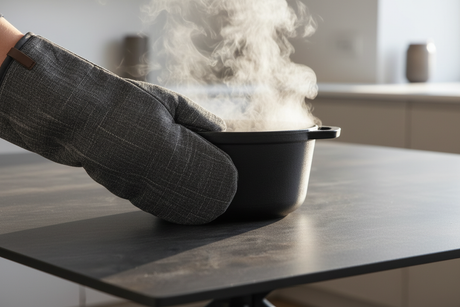 Céramique grise résistante à la chaleur - casserole chaude