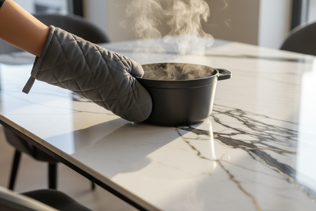 Céramique résistante à la chaleur - gros plan casserole chaude